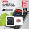 SanDisk 128GB Class 10 microSDXC Memory Card with Adapter (SDSQUAR-128G-GN6MA) - Image 4