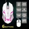 Zebronics Zeb-Transformer Gaming Keyboard and Mouse Combo (USB, Braided Cable) White with Silver - Image 3
