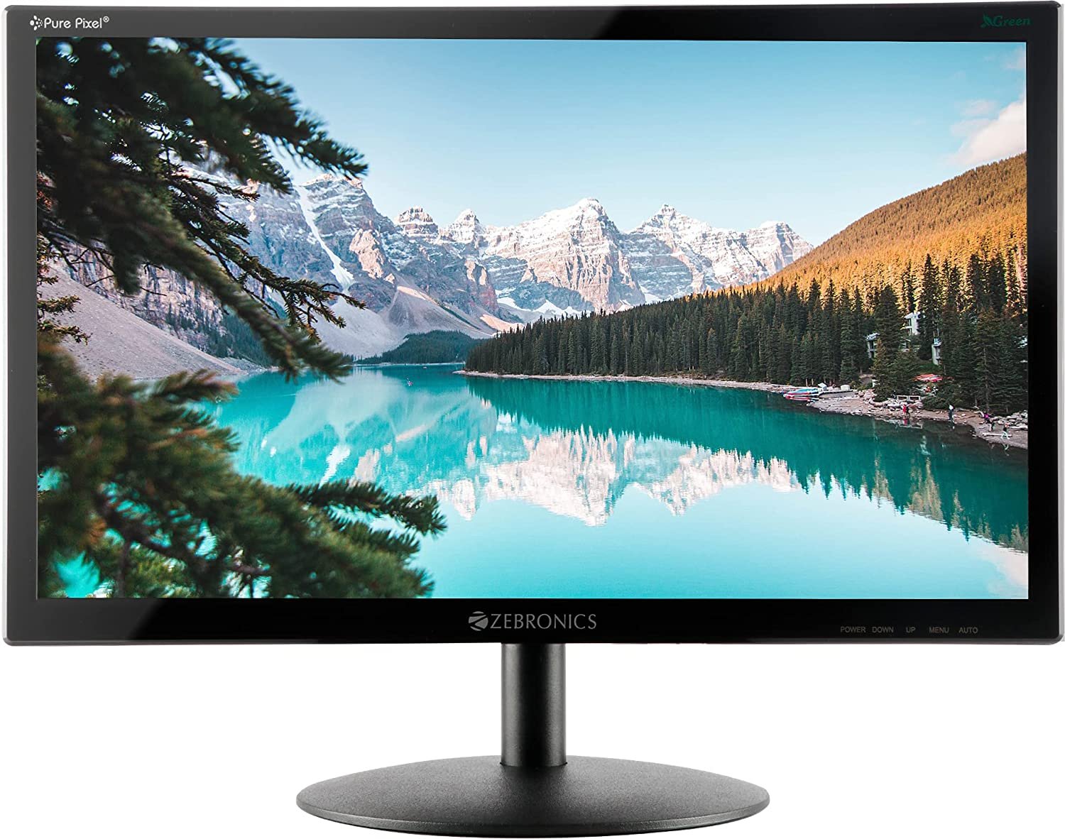 ZEBRONICS Zeb-V19Hd 18.5 Inch (46.99 cm) Led Monitor with Supporting Hdmi,  Vga Input, Hd 1366 X 768 Pixels, 16.7M Colors, Glossy Panel, Slim Design &  