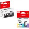 Canon Combo Pg 47 and Cl 57 Small Ink Cartridge Compatible with Pixma E400 E410 E417 E460 E470 E477 E480 E3170 E3177 Printers