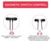 Bluetooth 5.0 Wireless Headphones For OnePlus 10R Original Deep Bass, Ergonomic Design, IPX4 Sweat/Waterproof Neckband, Magnetic Earbuds, Voice Assistant, Passive Noise Cancelation & Mic | Bluetooth Wireless in Ear Earphones Playback, 12mm Drivers, IPX5, Magnetic Eartips, Integrated Controls and Lightweight Design with Mic- Black, 60 Hours - Image 8