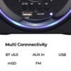 ZEBRONICS Pluto 2-2.1 Channel Desktop Speaker with 15 watts Output, Bluetooth 5.0, USB, mSD, FM, 3.5mm Jack Line Input, Inbuilt Volume Control, USB Powered, RGB Lights - Image 5