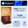 ZEBRONICS PRO Series Z NBC 4S, Intel Core 12th Gen i5 Processor 16GB RAM & 512GB SSD Laptop, 15.6 Inch (39.6CM), IPS 180° Display, Dolby Atmos, 38.5Wh Large Battery, Windows 11, Midnight Blue,1.76 Kg - Image 3