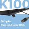 HP K100 Wired Keyboard, Quick, Comfy and Accurate, USB Plug & Play Setup,LED Indicators(7J4G1AA) - Image 5