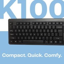 Alternative view of HP K100 Wired Keyboard, Quick, Comfy and Accurate, USB Plug & Play Setup,LED Indicators(7J4G1AA)