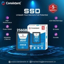 Alternative view of Consistent 2.5" 256GB SSD (CTSSD256S6) with SATA III Interface, 6Gb/s Read/Write Speed Upto - 552/500 MB/s, 5 Years Warranty