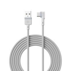Portronics Konnect L Fast Charging 3A Type-C Cable 2 Meter with Charge & Sync Function for All Type-C Devices (White)
