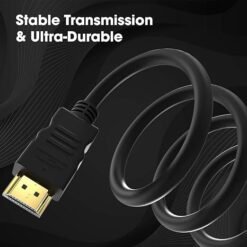 Alternative view of Sounce 1.5 Meter High-Speed HDMI Cable - Hdmi Arc Enabled | 64 Gbps | 4K 120Hz | 1080P 240Hz | Strong & Durable | Supports Up To 32 Audio Channels | Gold Plated | 1.5 Meter, Black (Pack of 1)