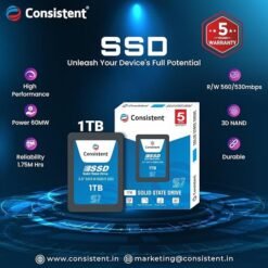 Alternative view of Consistent 2.5" 1TB SSD with SATA III Interface, 5 Years Warranty.