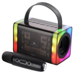 ZEBRONICS MELO Portable Bluetooth Speaker with 15W Output, USB, mSD, AUX, RGB, 10h Battery Backup, Passive Radiator, Voice Changing Wireless Mic, Remote Control with Integrated Mic