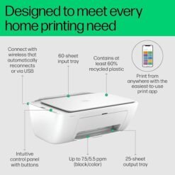 Alternative view of HP Deskjet 2820 WiFi Colour Printer - Print/Scan/Copy Ideal for Home, White Visit the HP Store