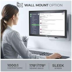 Alternative view of Foxin 19.5 Inch (48.26 cm) Crystal Flat LED Monitor, HD 1440 x 900p, 5ms Response Time, 220 cd/m2, HDMI & VGA Ports, Slim & Wall Mountable, Eco-Friendly | for PC, Desktop, CCTV & More | Black