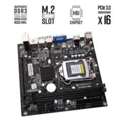 Alternative view of ZEBRONICS H61-NVMe Micro-ATX Motherboard for LGA 1155 Socket, Supports Intel 2nd & 3rd Generation Processors, M.2 Slot, 5.1 Audio, DDR3 1600 MHz, Ports (RJ45 | SATA | USB | HDMI) Visit the ZEBRONICS Store