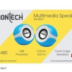 Frontech SW-0037 3 W Laptop/Desktop Speaker  (SKY BLUE, White, Stereo Channel)