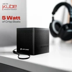 Alternative view of Kube 5W Portable BT 5.3V Speaker With In-Built Mic- Black (LBS-702)
