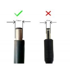 Alternative view of HP 65W Laptop Charger (18.5V 3.5A) with 7.4mm x 5.0mm Round Big Pin for HP EliteBook 8440p, 8460p, 8470p, 2540p & ProBook Series