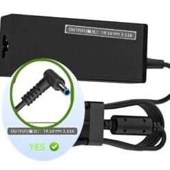 Procare 65W Laptop Charger for HP EliteBook 840-G5 840-G4 850-G4 820-G4 840-G3 850-G3 820-G3 745-G3 725-G3 755-G3 725-G3 725-G4, Output 19.5V 3.33A, Pin:4.5×3.0mm (Blue Tip)