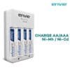 ENVIE® (ECR20) Beetle Charger for AA & AAA Rechargeable Batteries with LED Light Indicator - Image 2