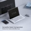 Portronics Bubble Dock Multidevice Wireless Keyboard with Integrated Smartphone & Tablet Dock | Bluetooth 5.0 & 2.4GHz Wireless, Silent Round Keys - Image 4