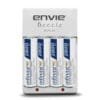 ENVIE® (ECR20) Beetle Charger for AA & AAA Rechargeable Batteries with LED Light Indicator