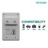 ENVIE® (ECR20) Beetle Charger for AA & AAA Rechargeable Batteries with LED Light Indicator - Image 3