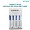 ENVIE® (ECR20) Beetle Charger for AA & AAA Rechargeable Batteries with LED Light Indicator - Image 4