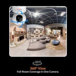 Alternative view of CP Plus EzyKam+ CP-E28Q 2MP Full HD Smart Wi-Fi PT Camera | 360° View, Motion Tracking, 2-Way Talk, 15m Night Vision & Google/Alexa Support
