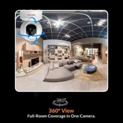 Alternative view of CP Plus EzyKam+ CP-E28Q 2MP Full HD Smart Wi-Fi PT Camera | 360° View, Motion Tracking, 2-Way Talk, 15m Night Vision & Google/Alexa Support