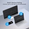 Portronics Bubble Dock Multidevice Wireless Keyboard with Integrated Smartphone & Tablet Dock | Bluetooth 5.0 & 2.4GHz Wireless, Silent Round Keys - Image 2