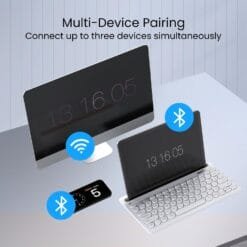 Alternative view of Portronics Bubble Dock Multidevice Wireless Keyboard with Integrated Smartphone & Tablet Dock | Bluetooth 5.0 & 2.4GHz Wireless, Silent Round Keys