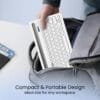 Portronics Bubble Dock Multidevice Wireless Keyboard with Integrated Smartphone & Tablet Dock | Bluetooth 5.0 & 2.4GHz Wireless, Silent Round Keys - Image 5