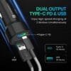 Portronics Car Power 80 - 80W Dual Port Fast Car Charger (Type-C PD 45W + USB 35W) - Image 3