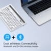 Portronics Bubble Dock Multidevice Wireless Keyboard with Integrated Smartphone & Tablet Dock | Bluetooth 5.0 & 2.4GHz Wireless, Silent Round Keys - Image 3