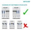 ENVIE® (ECR20) Beetle Charger for AA & AAA Rechargeable Batteries with LED Light Indicator - Image 5