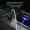 Portronics Car Power 80 - 80W Dual Port Fast Car Charger (Type-C PD 45W + USB 35W)