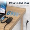Procare 65W Laptop Charger for HP EliteBook 840-G5 840-G4 850-G4 820-G4 840-G3 850-G3 820-G3 745-G3 725-G3 755-G3 725-G3 725-G4, Output 19.5V 3.33A, Pin:4.5×3.0mm (Blue Tip) - Image 5