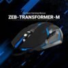 ZEBRONICS-Transformer-M2 with a High-Performance Gold-Plated USB Mouse: 6 Buttons, Multi-Color LED Lights,High-Resolution Sensor with max 3600 DPI, and DPI Switch(Black) - Image 7
