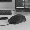 RAPOO N100 Wired USB Mouse, 3 yr Warranty, 1600 DPI Optical Tracking, Ambidextrous PC/Mac/Laptop - Black
