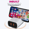 Vivo 33W 4AMP 2 Port Mobile Charger Original Adapter Like with Inbuilt Mobile Stand Mobile Charger with 1.2m Type C Dash Charging & Sync Data Cable