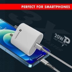 Alternative view of Portronics Adapto 20W Fast Charger with Type-C PD Port