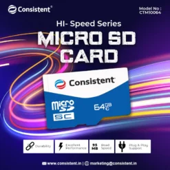 Consistent 64GB Micro SD Card V30 U3 A1