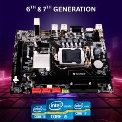 Alternative view of Consistent H-110 Motherboard 7th & 8th Gen i3, i5, i7, DDR4 Slots