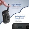 Portronics Power Shutter 10000mAh 15W Magnetic Wireless Fast Charging Powerbank with in-Built Type C & 8 Pin Cable, 22.5W Type C PD Output, Type C Bidirectional Port, LED Display (Black) - Image 2