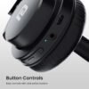 Portronics Muffs M2 Bluetooth Headphones On Ear with Upto 40 Hrs Playtime, 40mm Dynamic Drivers, AUX 3.5mm, Powerful Bass, Laptop & PC Support, Type C Charging Port, Foldable Design(Black) - Image 2