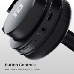 Alternative view of Portronics Muffs M2 Bluetooth Headphones On Ear with Upto 40 Hrs Playtime, 40mm Dynamic Drivers, AUX 3.5mm, Powerful Bass, Laptop & PC Support, Type C Charging Port, Foldable Design(Black)