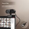 iVOOMi Full HD 1080P 30 FPS Webcam for PC, Auto-Light Balance, 5P FHD Lense, 2.0MP CMOS Sensor, Meetings and Streaming, Auto-Exposure, Built-in Mic for Microsoft Teams, Google Meet, Zoom and More - Image 3