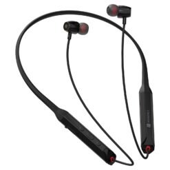 Portronics Harmonics Z12 in Ear Bluetooth Neckband with Metallic Built & Hall Switch(ON/OFF),Upto 35 Hours Playtime, Gaming/Music Mode, Low Latency, Bluetooth Version 5.3V, Type C Fast Charging(Black)