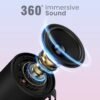 Portronics Soundpot Pro 20W Portable Bluetooth Speaker with in Built Mic, Immersive Sound, Upto 5 Hours Playtime, Ambient LED Light, TWS Mode, Bluetooth V5.3, USB Port, Type C Fast Charging(Black) - Image 3