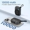 Portronics Power Shutter 10000mAh 15W Magnetic Wireless Fast Charging Powerbank with in-Built Type C & 8 Pin Cable, 22.5W Type C PD Output, Type C Bidirectional Port, LED Display (Black) - Image 4