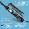 Portronics Harmonics Z12 in Ear Bluetooth Neckband with Metallic Built & Hall Switch(ON/OFF),Upto 35 Hours Playtime, Gaming/Music Mode, Low Latency, Bluetooth Version 5.3V, Type C Fast Charging(Black) - Image 4
